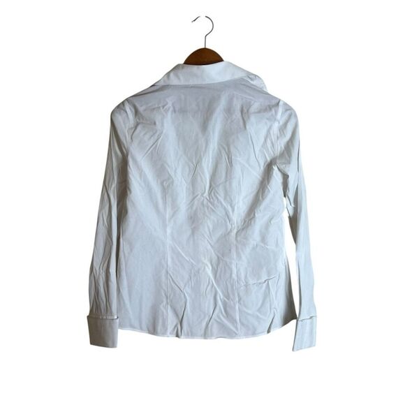 Talbots off white cotton blend button down shirt - Picture 5 of 7